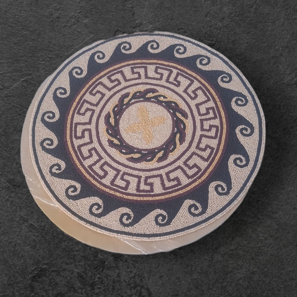 Roman Beaded Placemats, Set of 2